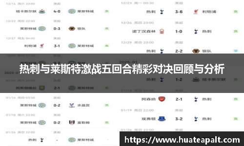 热刺与莱斯特激战五回合精彩对决回顾与分析